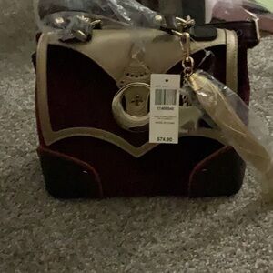 Padame Burgundy and Gold Women's Bag